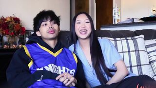 BbyL1ng Takes Hard Sofa Sex In Her Snug Pussy