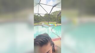 Emjayplays Fucks Poolside After A Nude Swim