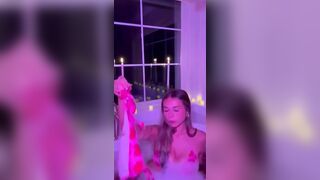 Sophie Raiin Enjoying A Steamy Bubble Bath Session