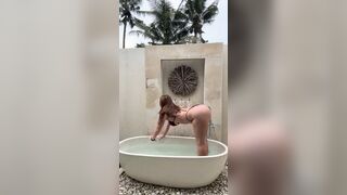 Mikailadancer Teasing Her Self Wearing A Bikini In Bath Tub Onlyfans