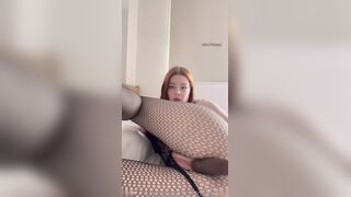 OkiChloeo Tears Pantyhose For Dildo Play