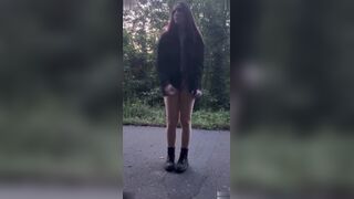 Joyliii Teases Her Wet Pussy In The Open Air